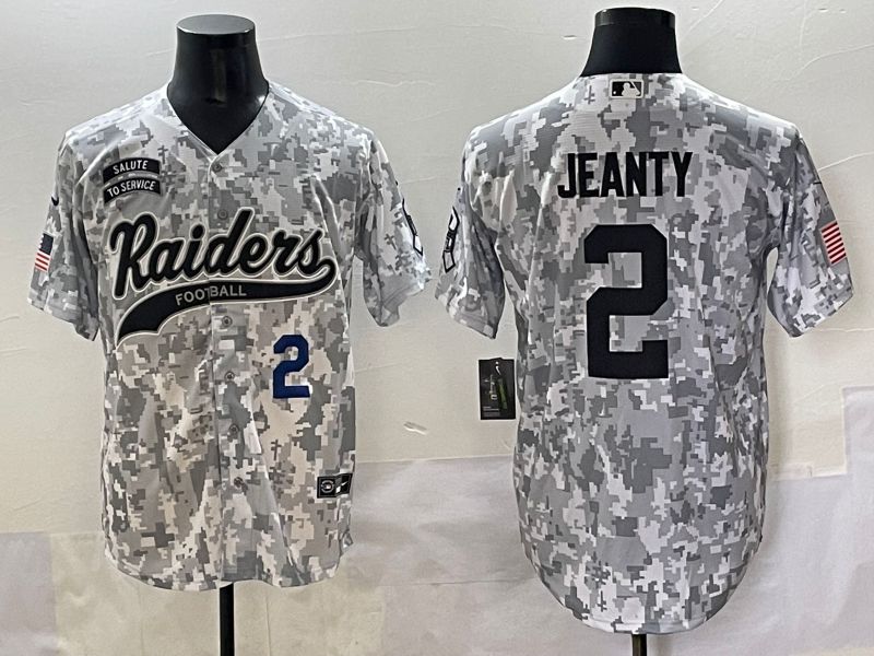 Men 2025 Oakland Raiders #2 Jeanty Camo Joint Name Nike Limited NFL Jersey style 2->oakland raiders->NFL Jersey